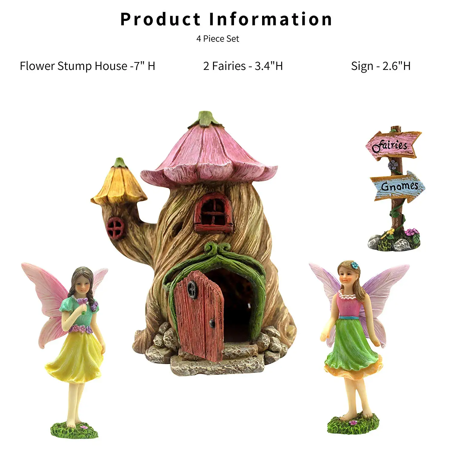 wholesale resin fairy miniature garden house