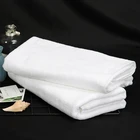 100% Cotton white plain weave spa hotel hand towel with logo custom