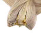 Top Selling Raw Unprocessed Halo Hair Natural 613 Blonde Russian Hair Extension Virgin Straight Hair