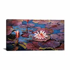 Hotel Decoration Chinese Traditional Pure Hand Painted Canvas Art Abstract Pink Lotus Flower Pictures Painting