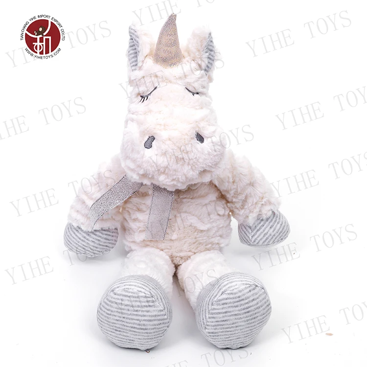 Custom High Quality Bulldog Plush Super Soft Silk Wool Unicorn Toys
