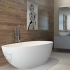 FW-8802-1720 Pure acrylic Hotel Corner Resin Surface Bathtub matte or gloss