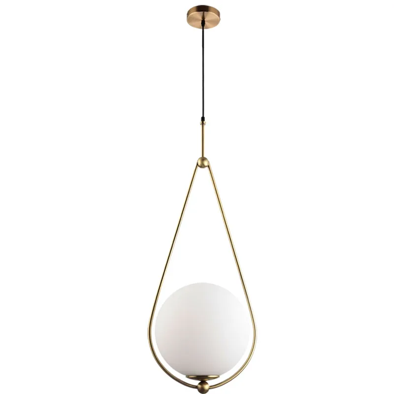 Round modern ball glass metal home decor chandelier pendant light