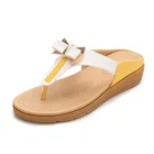 High Quality Summer Fashionable Bowknot Lady Sandal Flat Outdoor Slippers