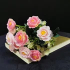2020 Nouveau Design Usine Directe Pas Cher Artificielle Rose Bouquet Ranunculus Fleur De Soie Pour La Décoration De La Maison
