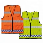 Hot selling safety work yellow/orange high visibility vest with pockets