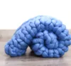 cheap price High Quality Hot selling custom handmade knit yarn super chunky throw 100% acrylic wool blanket