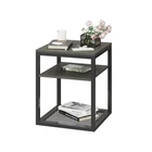 VASAGLE Living room bedroom industrial black dark Wooden Top Sofa Side End Laptop Snack Table, Coffee side Table