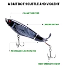 10cm 16.8g Whopper Popper Topwater Lure Artificial Bait Hard Black Plopper Soft Rotating Tail Lures Whopper Plopper