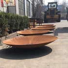 Fire Pot Fire Pot Corten Steel BBQ Brazier Fire Pit/ Corten Steel Round Fire Burner Pot Bowl