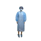 Disposable Clothes Daily Use Non Woven Disposable Long Sleeve Gown Fabric Non-sterile Work Clothes With Back Ties