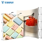 Adjustable Display Stand Straight Curved Fabric Seg Pop Up Wall Magnetic Backdrop Advertising Banner