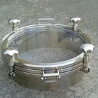 Full Stainless Steel Sanitary Pressure Round Manhole Cover With Full Sight Glass