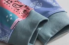 Print Hooded Hoodies Printed Hoodies New Fashion Men's Long Sleeve Paisley Print Patchwork Hooded Sweatshirt Hoodies