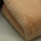 Custom Wholesale 100% Polyester Knit Lining Long Pile Stock Lot Plush Faux Rabbit Fur Fabric