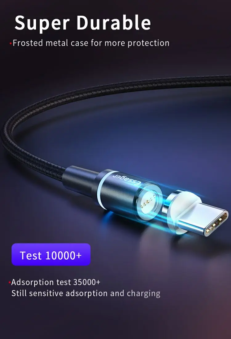 Essager 2019 Newest Magnetic Charging Data Micro USB Cable For android IOS Type C - ANKUX.COM