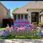 PP hollow board Happy birthday plastic corrugated sheet coroplast board holiday yard sign