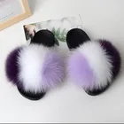 Fox Cheap Fur Slippers Reliable And Cheap Custom Logo Fox Fur Slippers Colorful Factory Direct Price