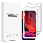 Screen Protector for Apple iPhone 11 and iPhone XR 3 4 Pack Installation Frame Tempered Glass Anti-Scratch Fit with Most Cases