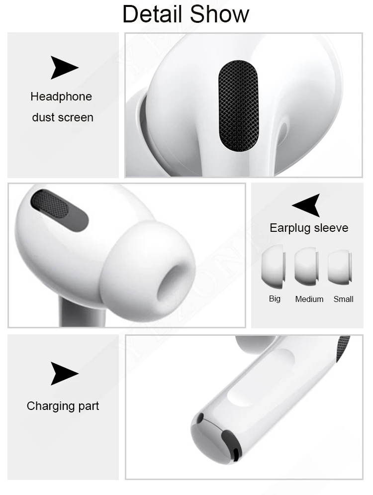2019 Portable TWS wireless bluetooth headphones for Airpods pro with wireless charging case - ANKUX.COM