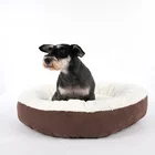 Soft Puppy Cushion Bed Pet Dog Heated Round Plush Cat Donut Bed