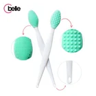 Doble Sides Multi Functional Lips Wash Cleaner Nose Pores Acne Exfoliating Silicone Cleansing Brush
