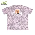 Leopard-print custom printed crop top t-shirt for women