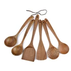 OEM/Wholesale Hot Sale 6pcs Kitchen Utensils Set Wooden/Bamboo Accessories Kitchenware Acacia Wood Cooking Tool Sets