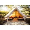 Luxury Outdoor Waterproof Four Season Family Camping 4m 5m 6m Glamping Cotton Canvas Yurt Bell Tent with Mosquito