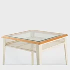 Modern Solid Wood Metal Frame Dinning Table