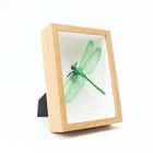 High quality european style double-sided glass decorative wood frame photo