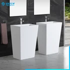 Europe hot selling artificial stone basin bathroom freestanding stone basin acrylic restroom hand sink