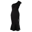 Oblique Shoulder irregular Bodycon Sexy Girl Tight Mini Dress other dresses