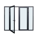 Aluminum escape door fire exit door glazing aluminum double glazed door