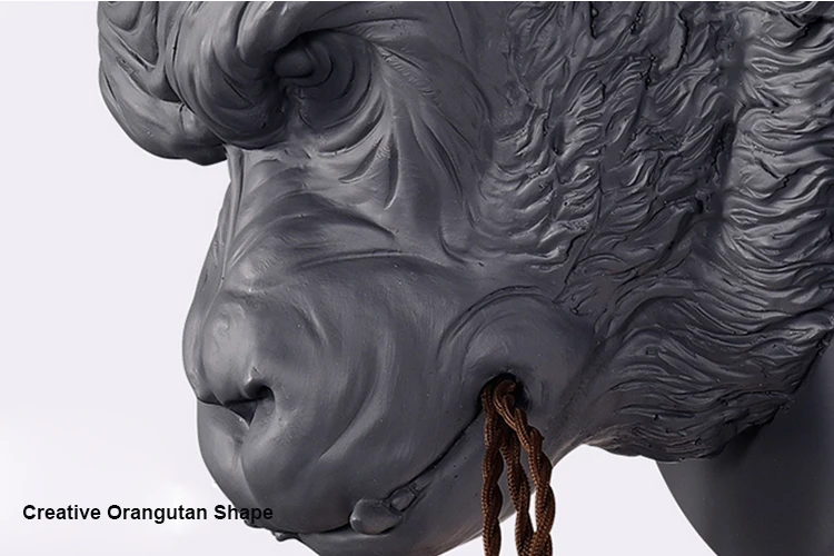 Decorative gorilla statue animal wall led light for restaurant hotel coffee shop bar wall lamp