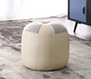 ZUOYOU Furniture Living Room Low Round Leather Sofa Stool Comfortable Foot Stool