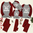 Pajamas Christmas Pajamas Pajamas Design Hot Selling Family Pajamas Antlers Plaid Christmas Pajamas