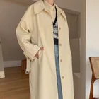 Korean Style 2019 Autumn Women New Long Windbreaker Jacket Coat