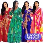 Plus size Ethnic new Fashion Women Maxi print long dress, high quality Summer Beach Chiffon Party Dress
