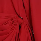 Ladies Dresses Ladies A4066 2020 New Arrivals Red Black Ruched Asymmetric Ladies Fashion Dresses
