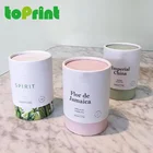 Custom Romantic Cardboard Cylinder Round Gift Paper Box for Candle Jars Packaging