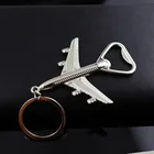 Airplane shape bottle opener, wholesale metal keychain beer bottle opener
