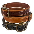 Wholesale Manufacturer Personalized Big Large Pet Custom Luxury PU Faux Genuine Leather Dog Collar