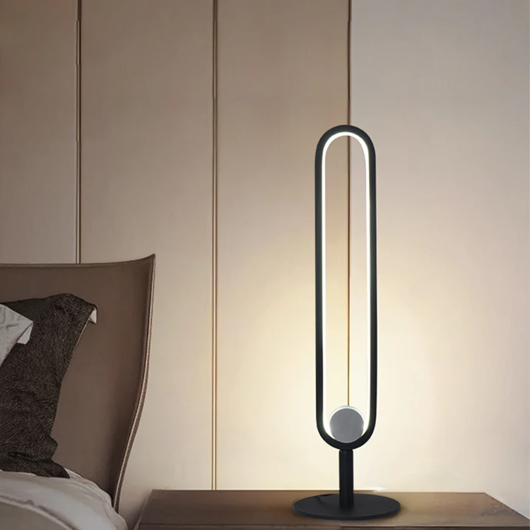 Nordic style slim linear dimmable desk lamp for bedroom LED table light