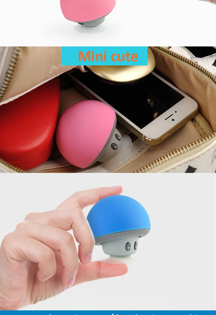 2019 Cheap Custom Cute Mini music Silicone Multifunctional Wireless Speakers Portable Outdoor Mushroom Bluetooth Speaker - ANKUX.COM