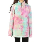 2019 New Hot Sale Half Zip Tie Dye Sherpa Pullover