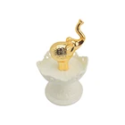 custom logo trinket gold elephant animal jewelry ring tray dish plate