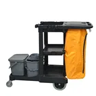 Multifunction hotel room cleaning trolley and housekeeping service cart trolley
