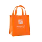 Low MOQ Eco Friendly Shopping Type Custom Logo Printed Reusable Grocery Handles Non Woven Fabric Carry Tote Bag