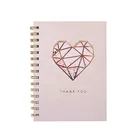 2020 Fashion Paper Diary Spiral Notebook, Custom Printing Hardcover Pink Travel Journals